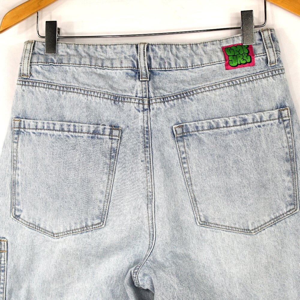 Empyre Tori High Rise Jeans Women's Sz 4 Y2K Light Blue Cargo Baggy Sk8r Hip Hop - Picture 7 of 10